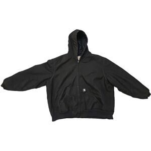 Carhartt Yukon Extremes Jacket Men's 4XL Black Quilted Lined Hooded Canvas